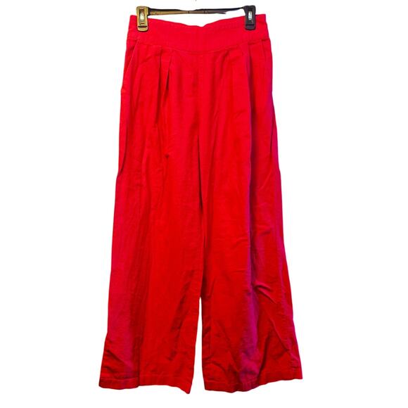 Abercrombie & Fitch linen bled pink wide leg pants - Picture 1 of 5